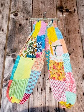 WAYAN Natural Wear Patchwork Multicolor cotton pants